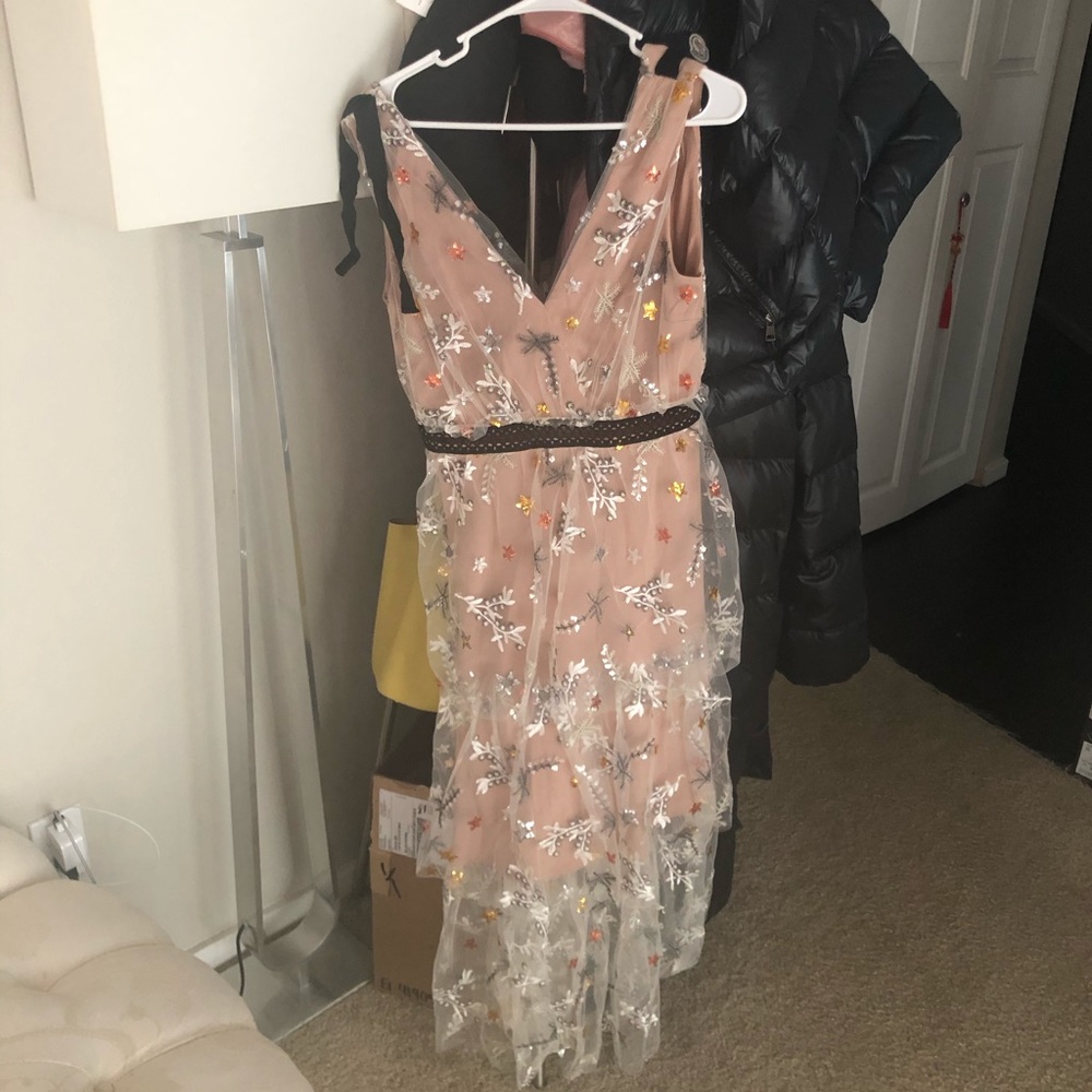 Self portrait star mesh midi dress US6